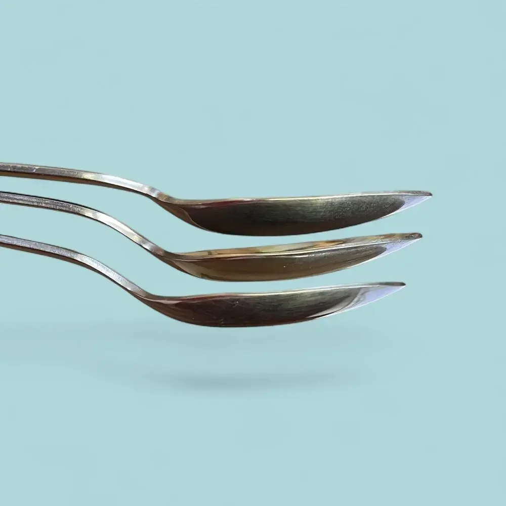 Cambridge Suttan Set Of 3 Oval Soup Spoons Replacement Flatware Stainless Steel